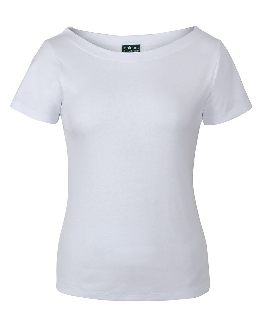 1BTS - C of C LADIES S/S BOAT NECK TEE - UNBRANDED