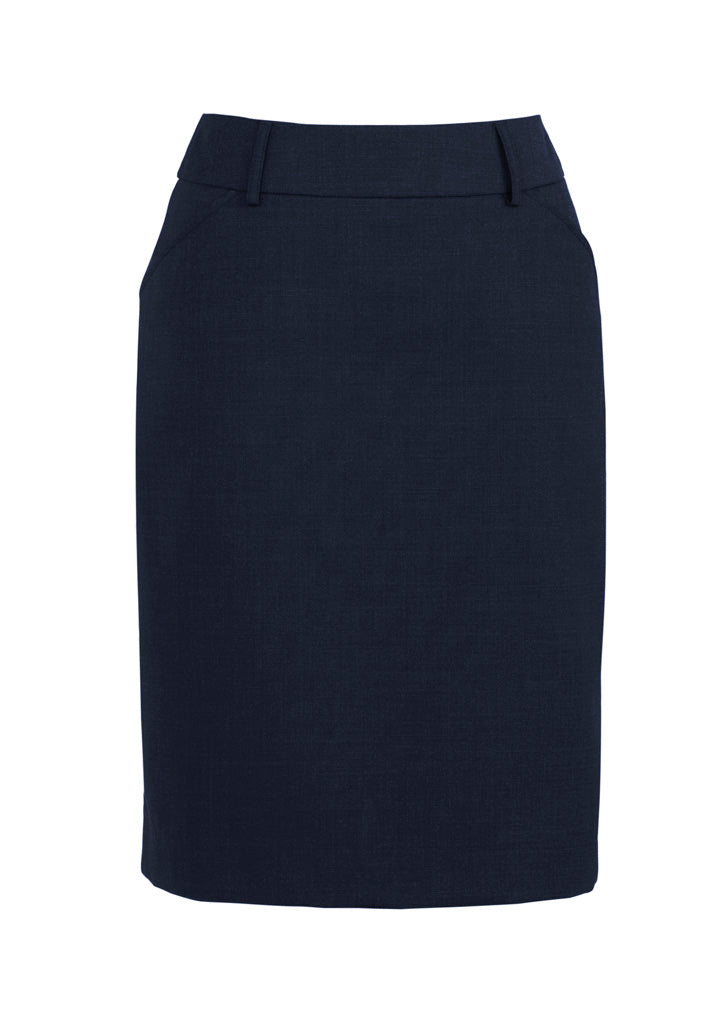 24015 - Womens Comfort Wool Stretch Multi-Pleat Skirt - UNBRANDED