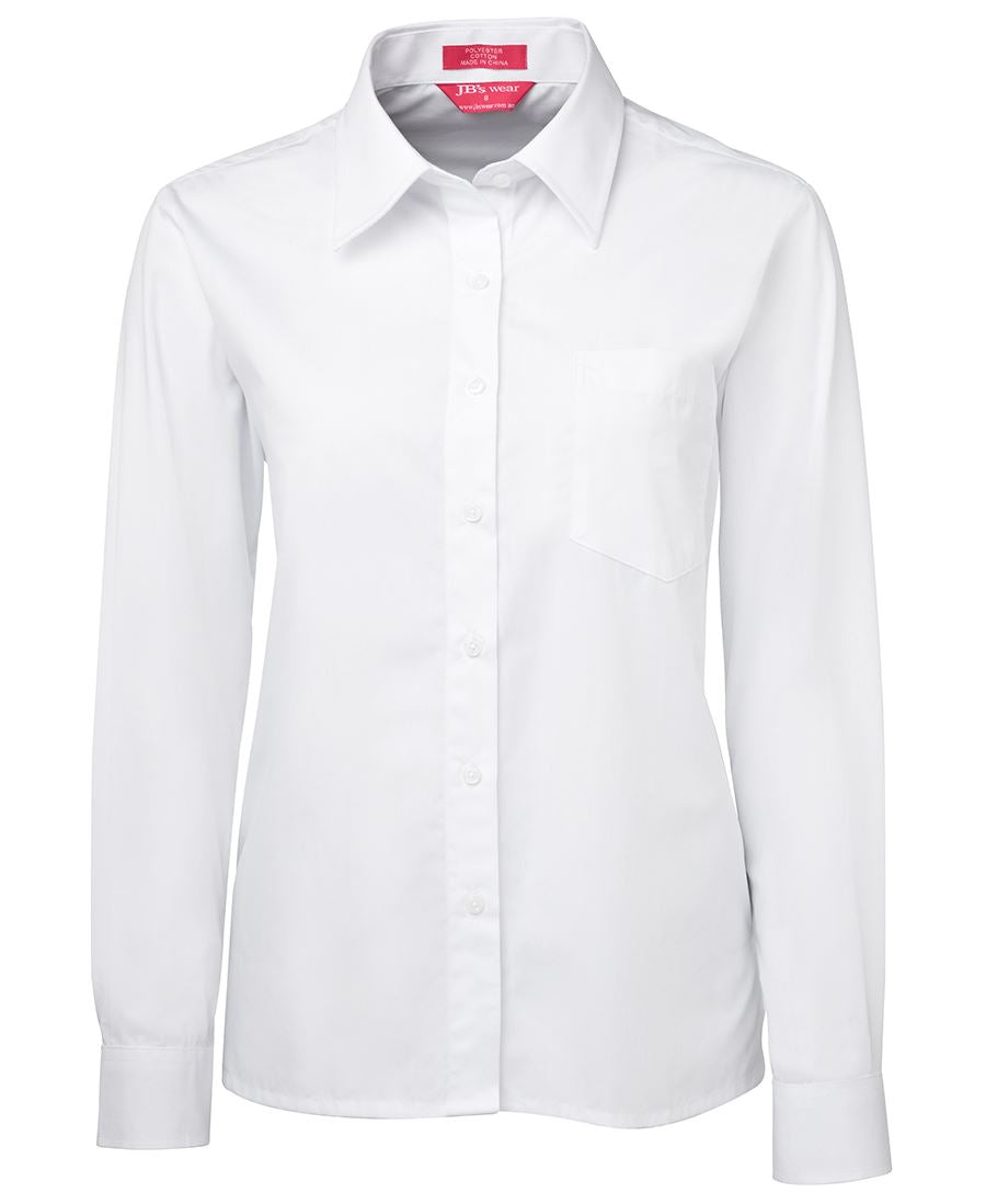 4LSW - JB's LADIES L/S ORIGINAL POPLIN SHIRT - UNBRANDED