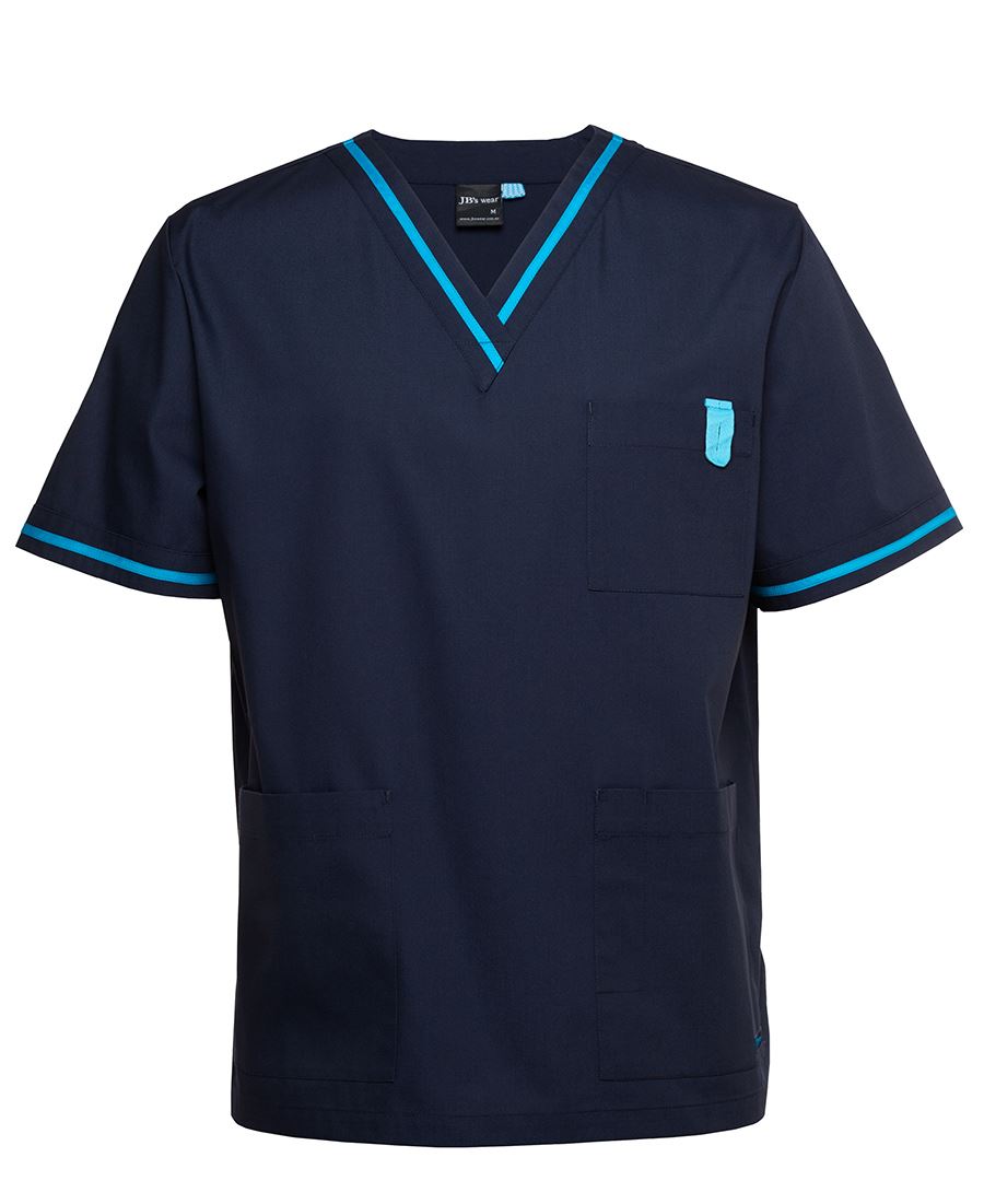 4SCT - JB's CONTRAST UNISEX SCRUBS TOP - UNBRANDED