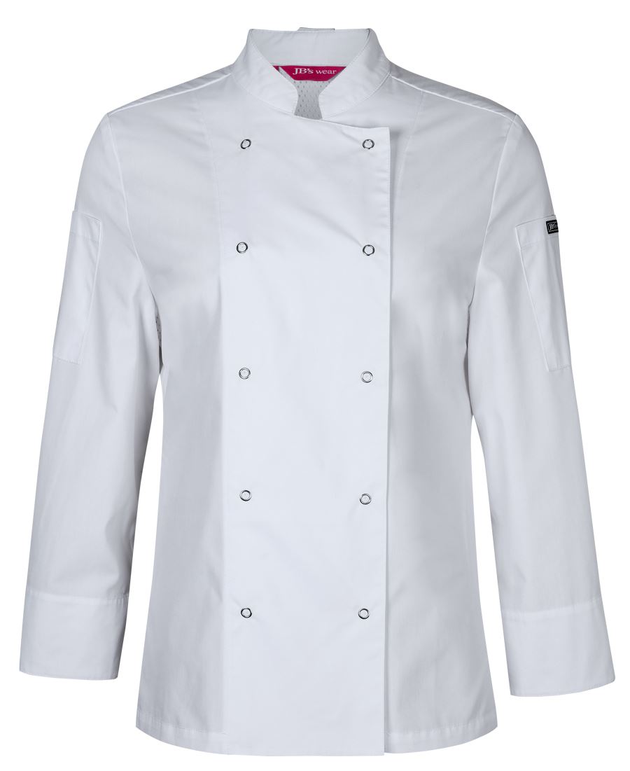 5CJL1 - JB's LADIES L/S SNAP BUTTON CHEFS JACKET - UNBRANDED