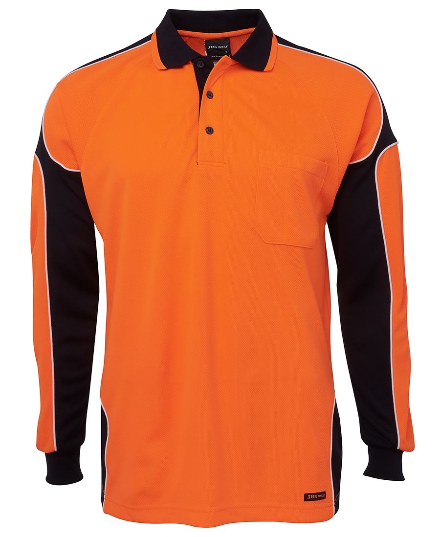 6AP4L - JB's Hi Vis 4602.1 L/S ARM PANEL POLO - UNBRANDED
