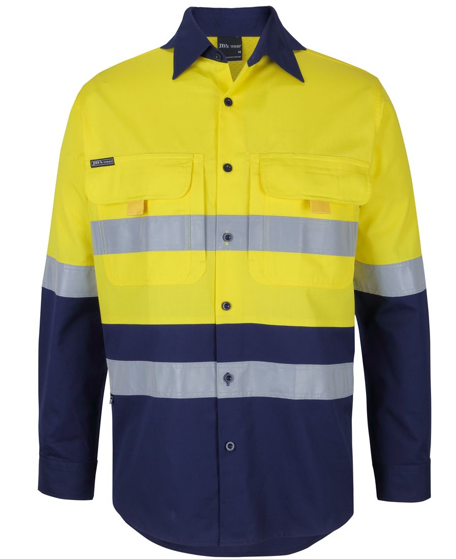 6DNRL - JB's Hi Vis (D+N) L/S RIPSTOP FISHING SHIRT - UNBRANDED
