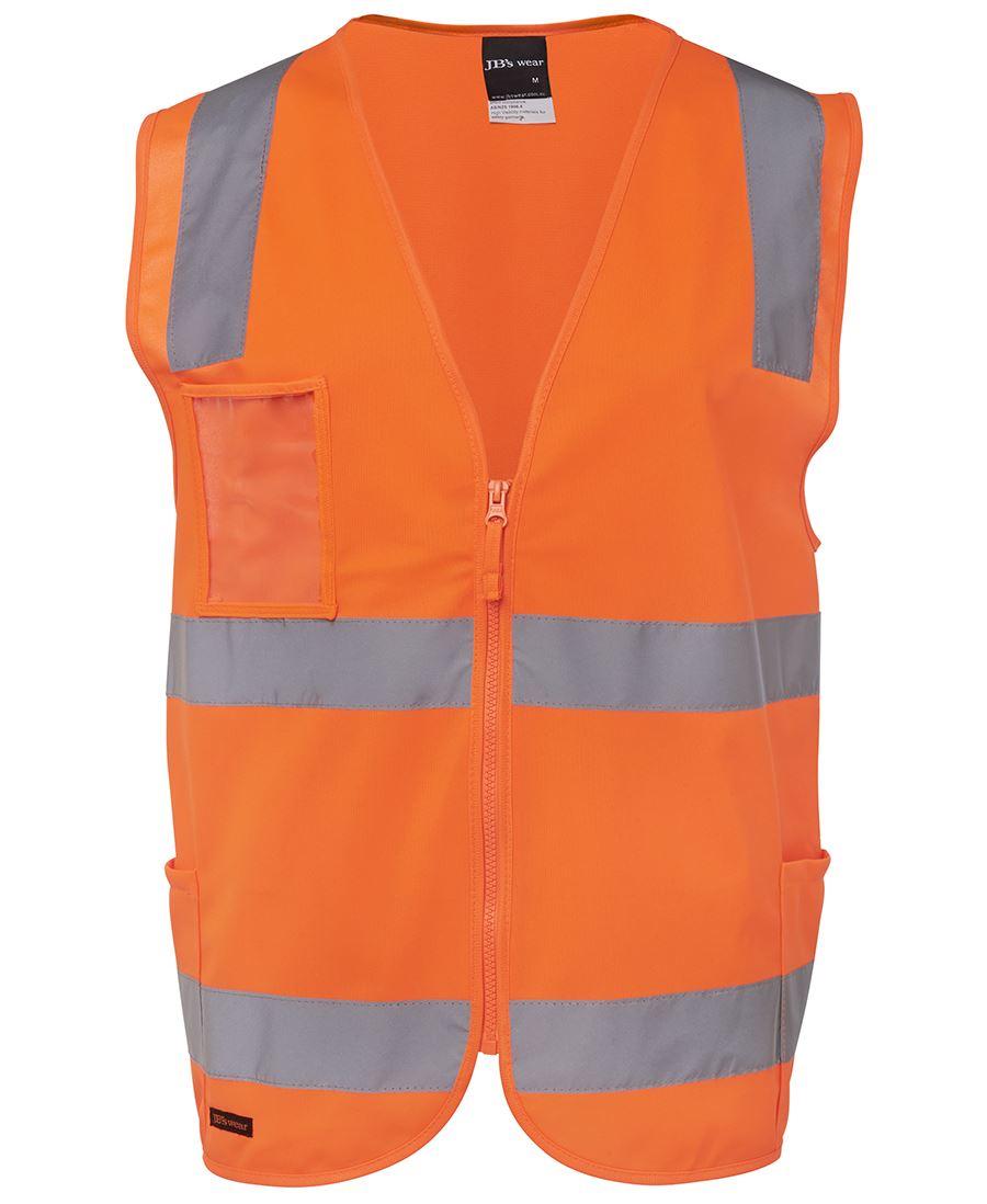 6DNSZ - JB's HI VIS (D+N) Zip Safety Vest - UNBRANDED