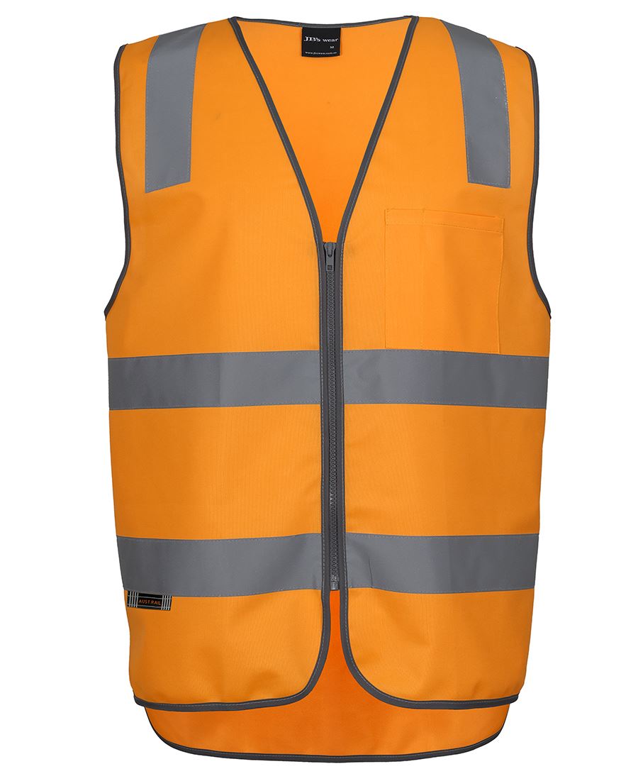 6DVTV - JB's AUST. RAIL (D+N) ZIP SAFETY VEST - UNBRANDED