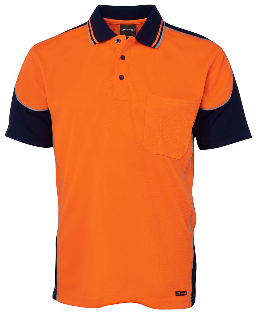 6HCP4 - JB's Hi Vis 4602.1 S/S CONTRAST PIPING POLO - UNBRANDED