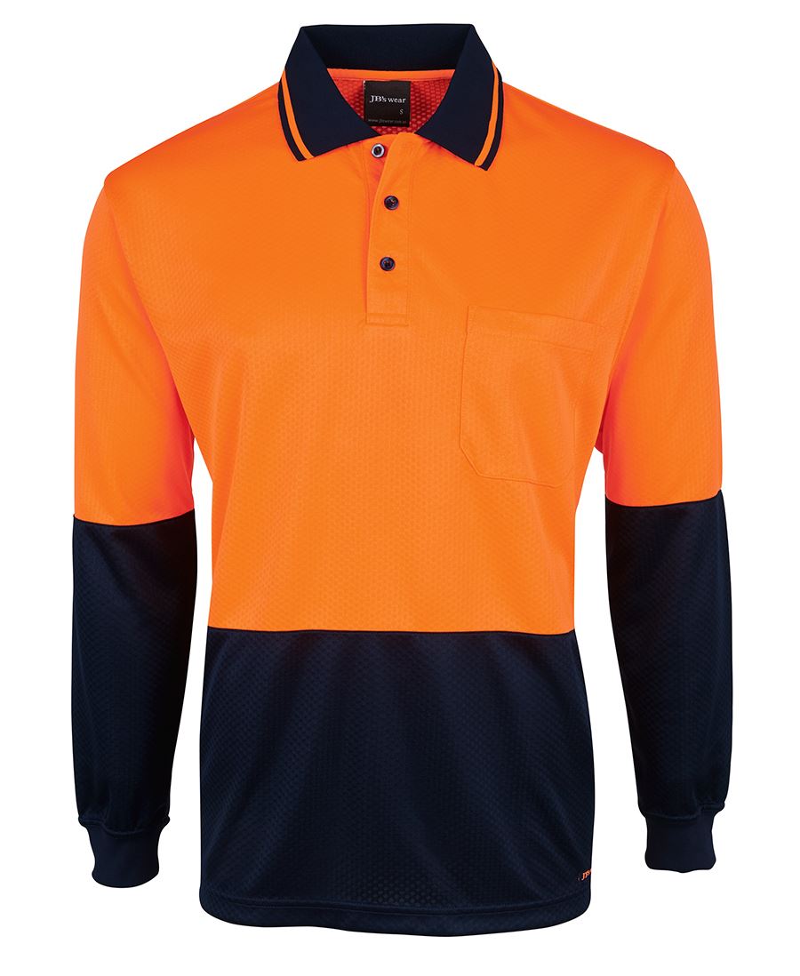 6HJNL - JB's Hi Vis 4602.1 L/S JACQUARD POLO - UNBRANDED