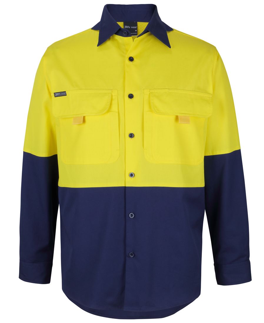 6HNRL - JB's Hi Vis L/S RIPSTOP FISHING SHIRT - UNBRANDED
