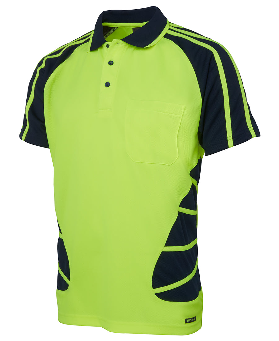 6HSP - JB's Hi Vis S/S Spider Polo - UNBRANDED