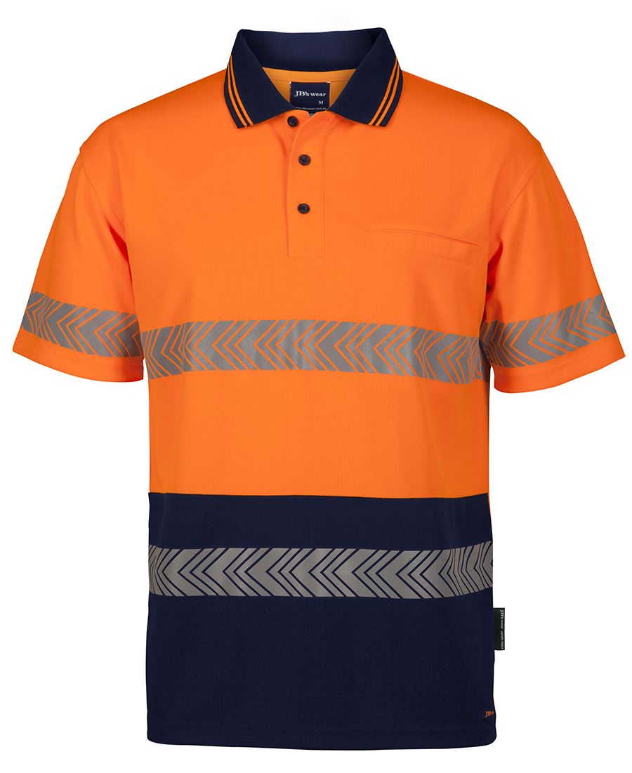 6HSST - JB's Hi Vis S/S SEGMENTED TAPE POLO - UNBRANDED