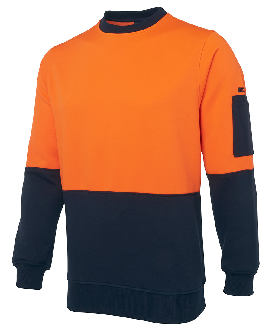 6HVCN - JB's Hi Vis Fleecy Crew - UNBRANDED
