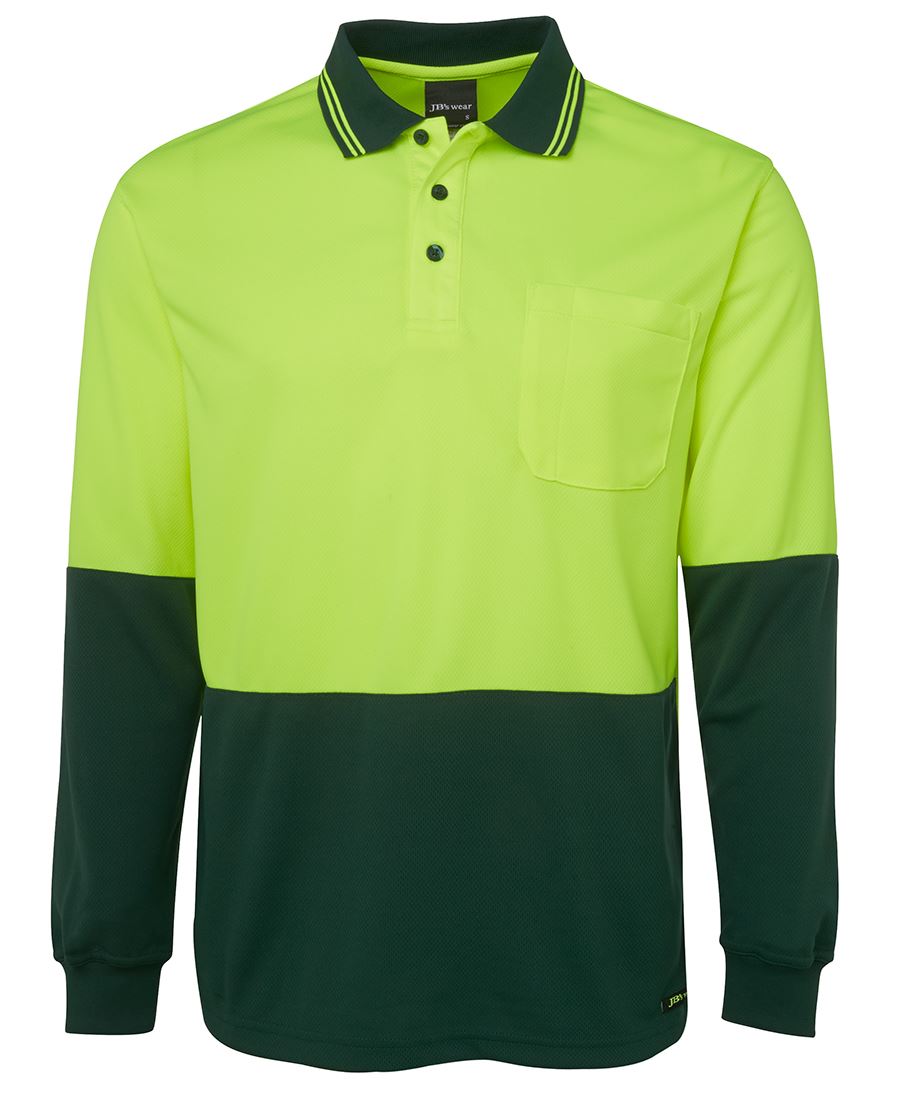 6HVPL - Hi Vis L/S Traditional Polo - UNBRANDED