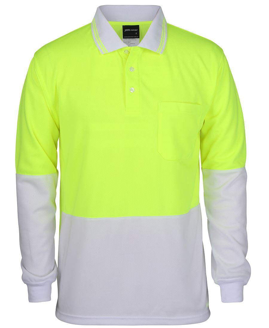 6HVPL - Hi Vis L/S Traditional Polo - UNBRANDED