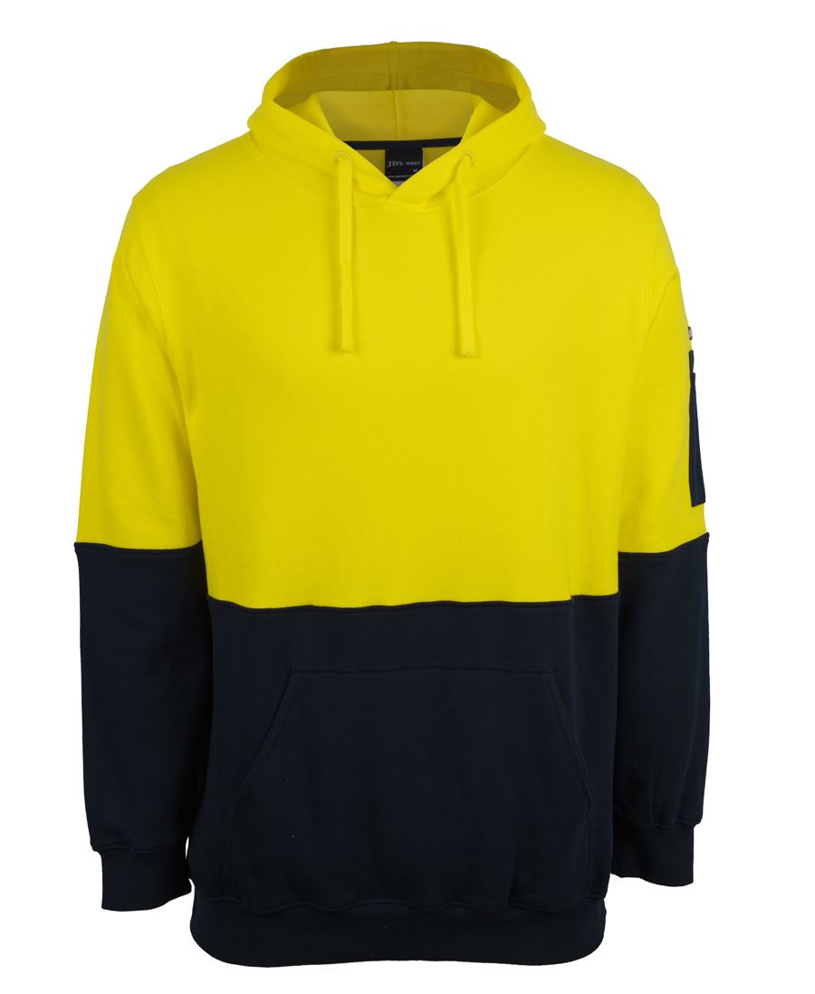 6HVPM - JB's Hi Vis 310 COTTON PULL OVER FLEECE HOODIE - UNBRANDED