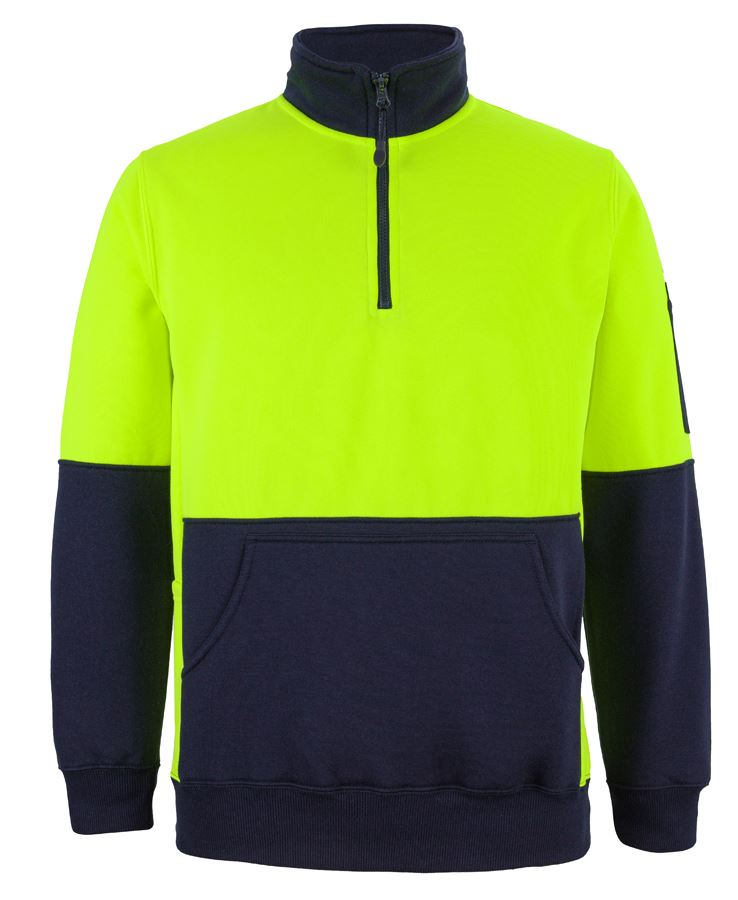 6HVPZ - JB's Hi Vis 330g 1/2 Zip Fleece - UNBRANDED