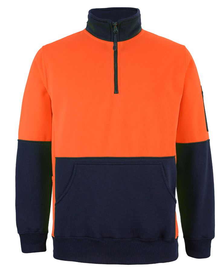 6HVPZ - JB's Hi Vis 330g 1/2 Zip Fleece - UNBRANDED