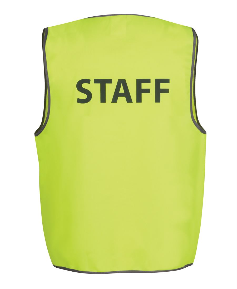 6HVS6 - JB's Hi Vis SAFETY VEST PRINT STAFF - UNBRANDED