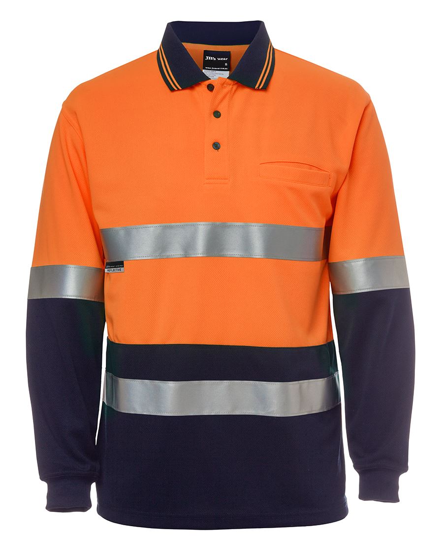 6HVSL - JB's Hi Vis L/S (D+N) TRAD POLO - UNBRANDED