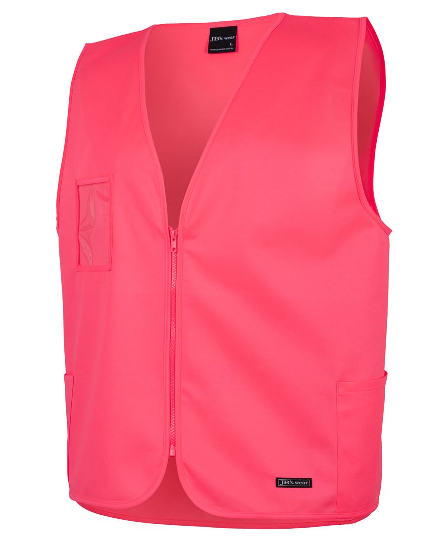 6HVSZ - JB's Hi Vis Zip Safety Vest - UNBRANDED