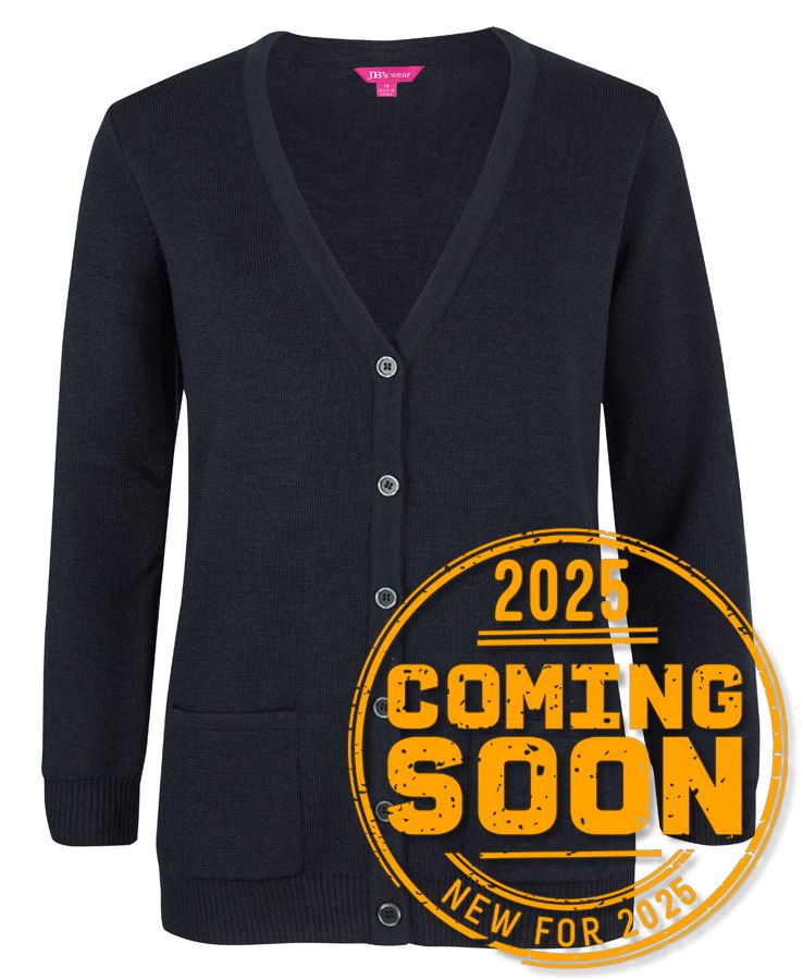 6LCA - JB's LADIES ANTI-BACTERIAL ISO 20645 CARDIGAN - UNBRANDED