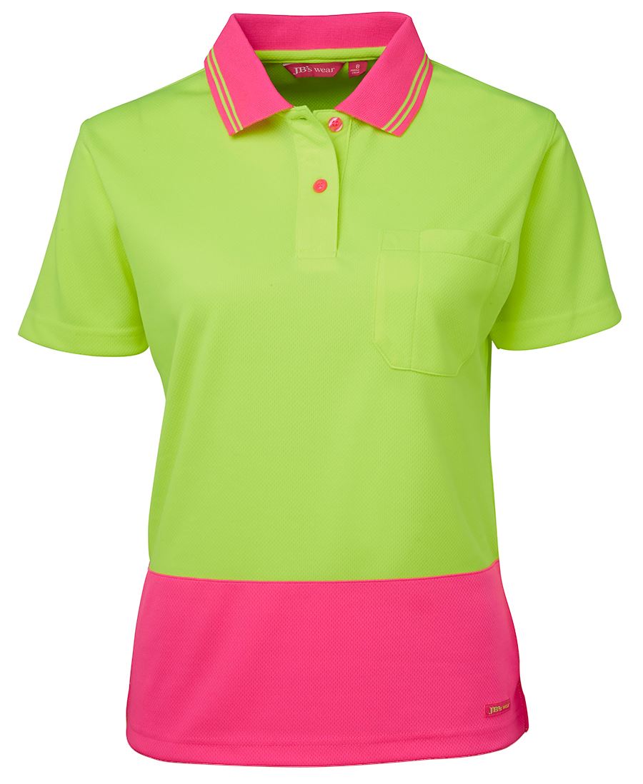 6LHCP - JB's Ladies Hi Vis S/S Comfort Polo - UNBRANDED