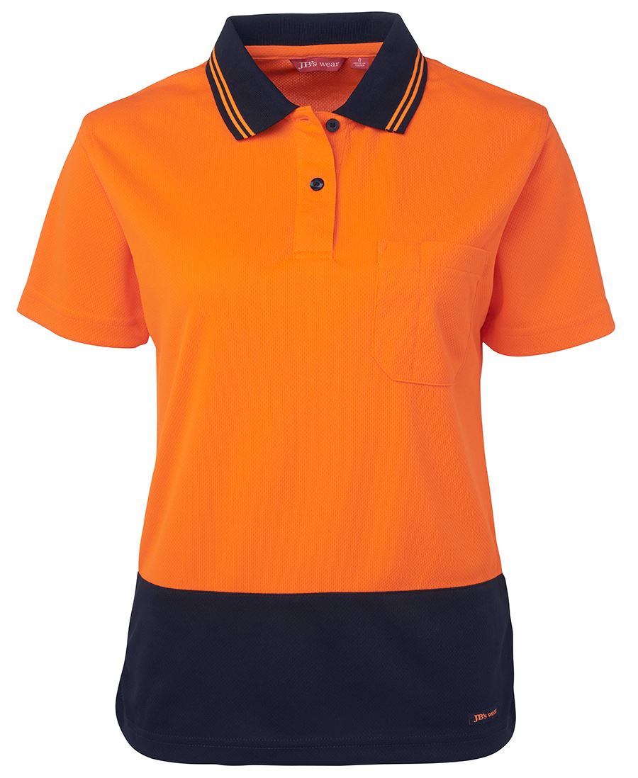 6LHCP - JB's LADIES Hi Vis S/S COMFORT POLO - UNBRANDED