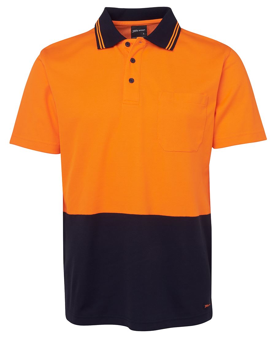 6NCCS - JB's Hi Vis NON CUFF S/S COTTON BACK POLO - UNBRANDED