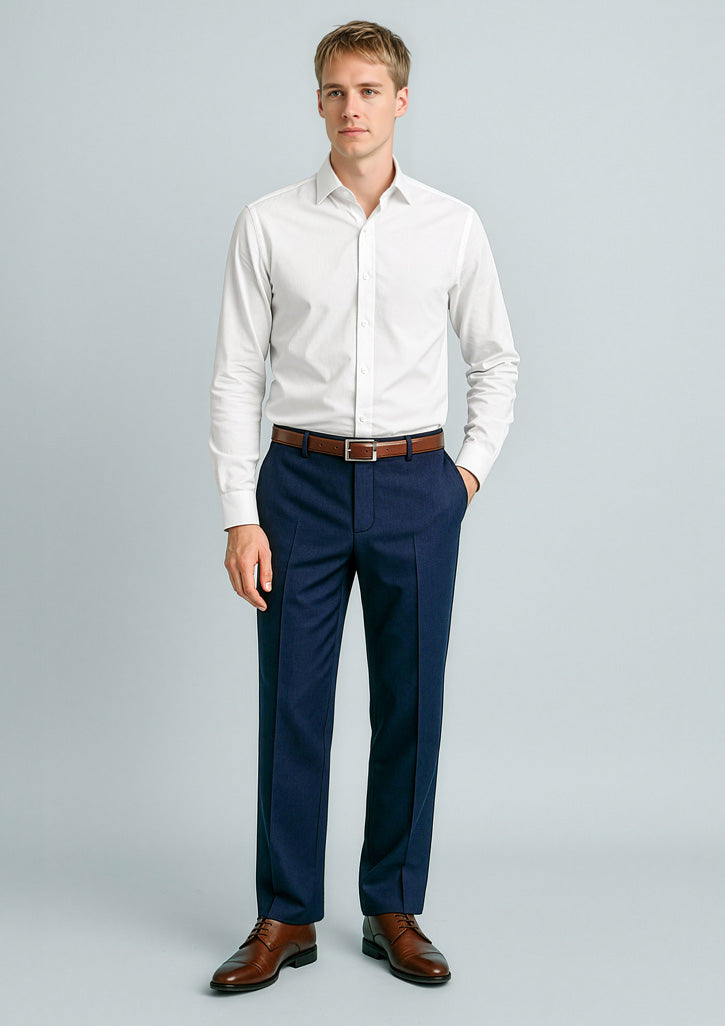 70112S - Mens Cool Stretch Flat Front Pant (Stout) - UNBRANDED