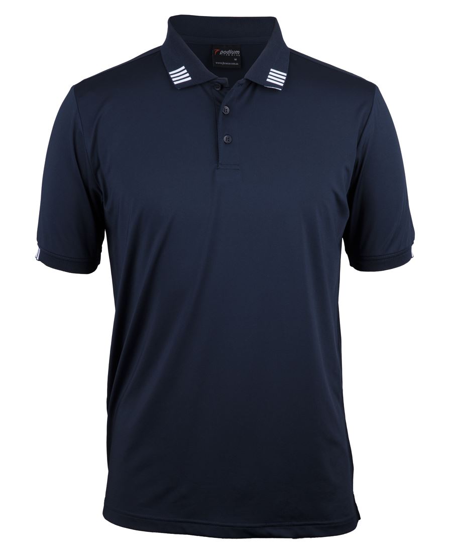 7S4P - PODIUM 4 STRIPE S/S STRETCH POLO - UNBRANDED