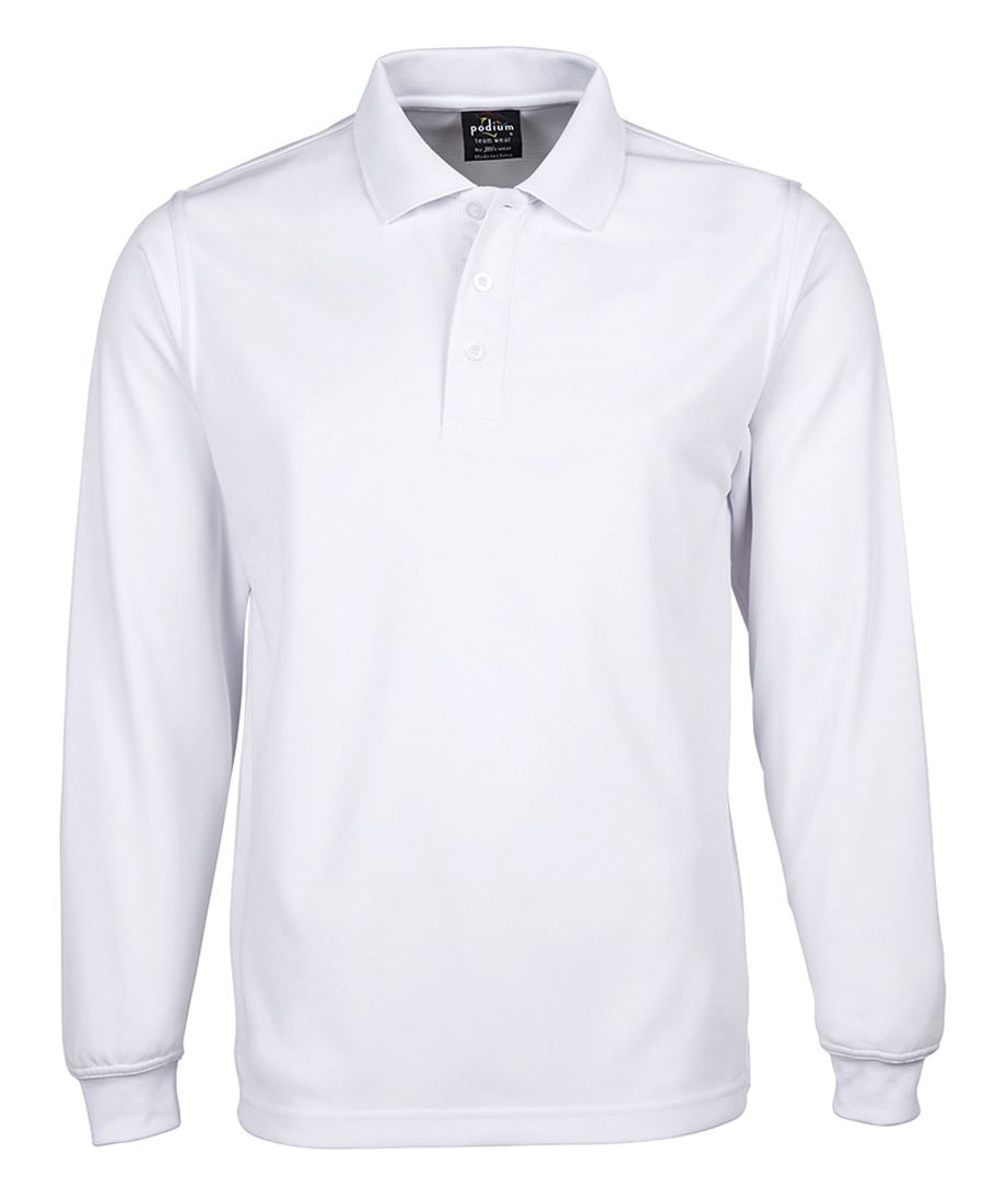 7SPL - PODIUM L/S POLY POLO - UNBRANDED