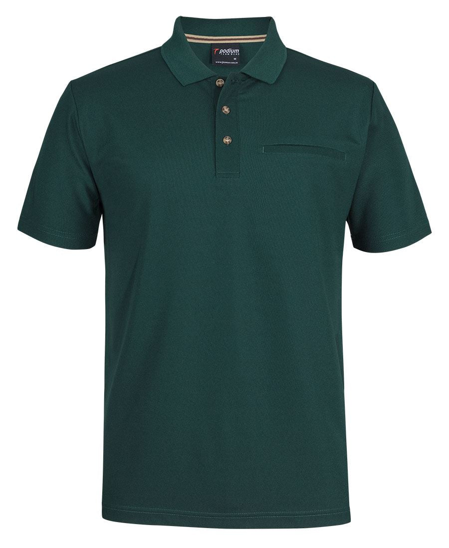 7SPR - Podium S/S Recycled Polyester Pocket Polo - UNBRANDED