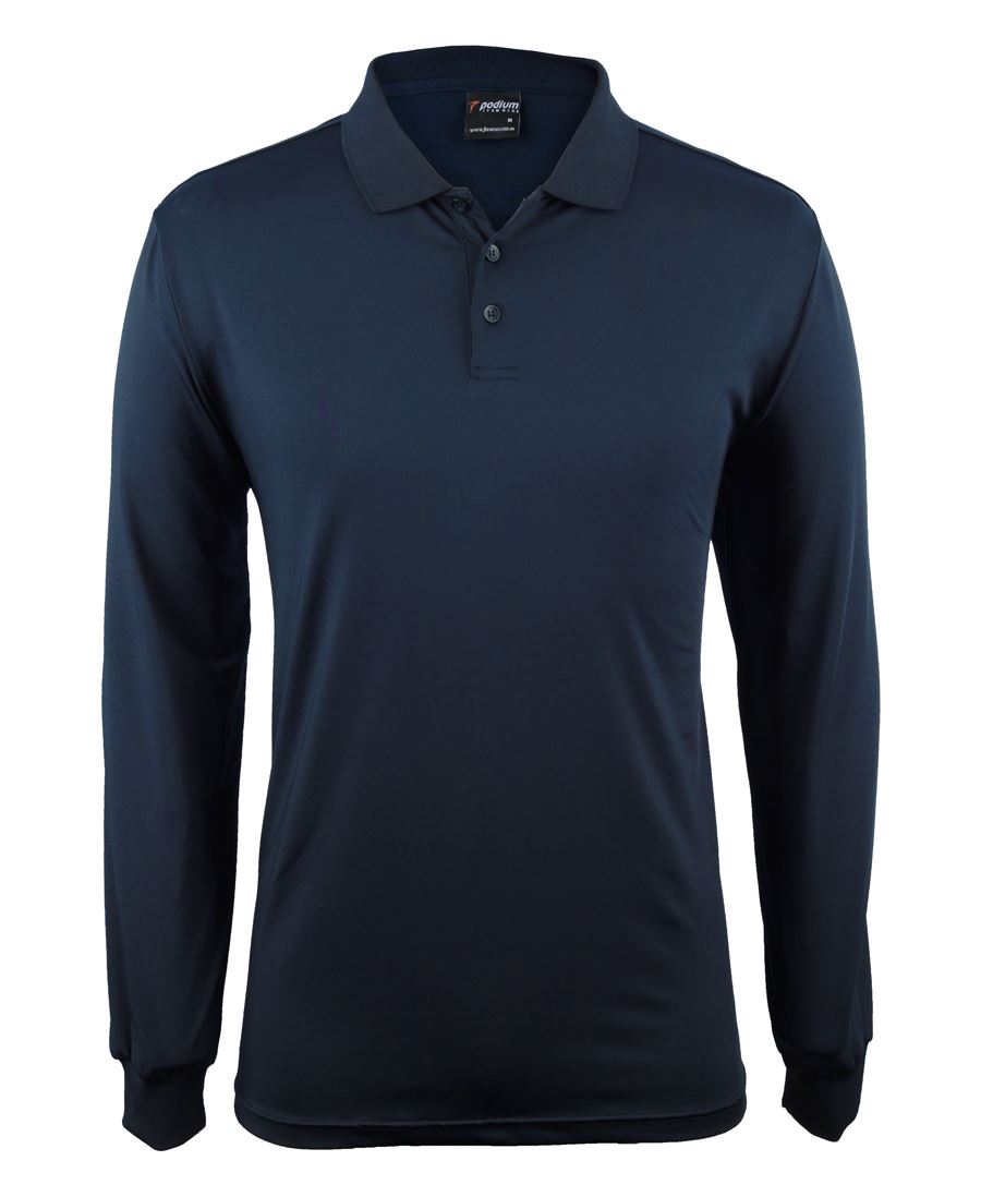 7STL - PODIUM L/S STRETCH POLO - UNBRANDED