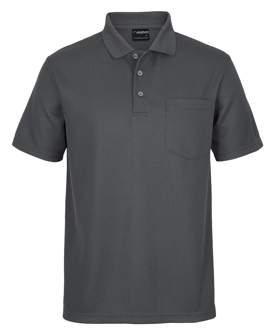 7WPP - PODIUM WAFFLE POCKET POLO - UNBRANDED