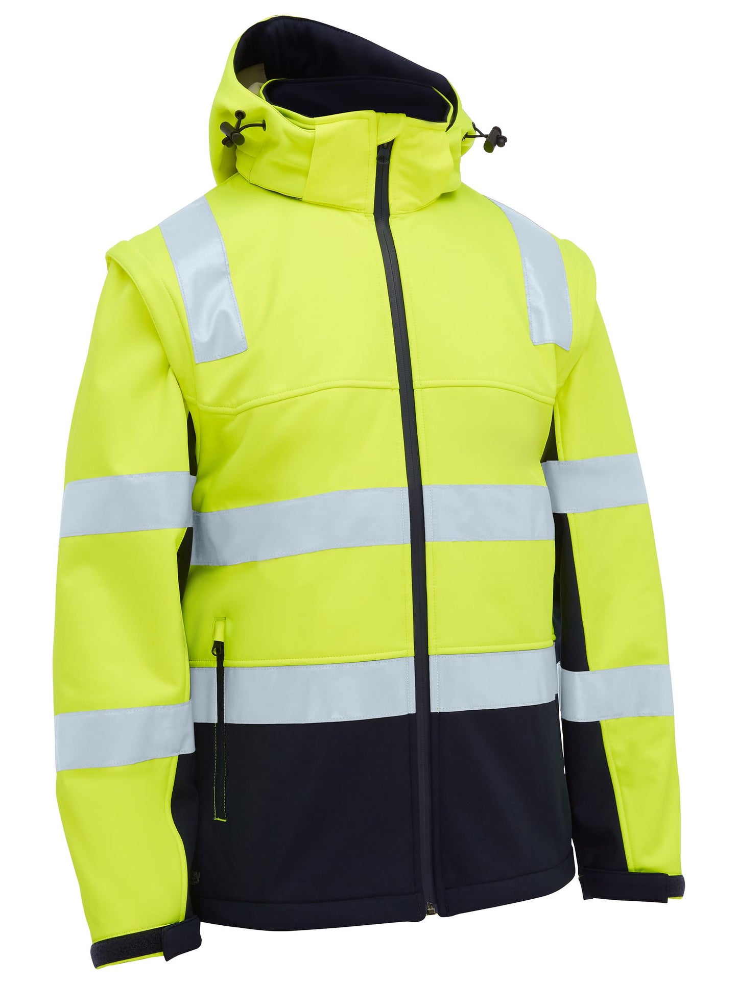 BJ6078T - Taped Two Tone Hi Vis 3 in 1 Soft Shell Jacket - UNBRANDED