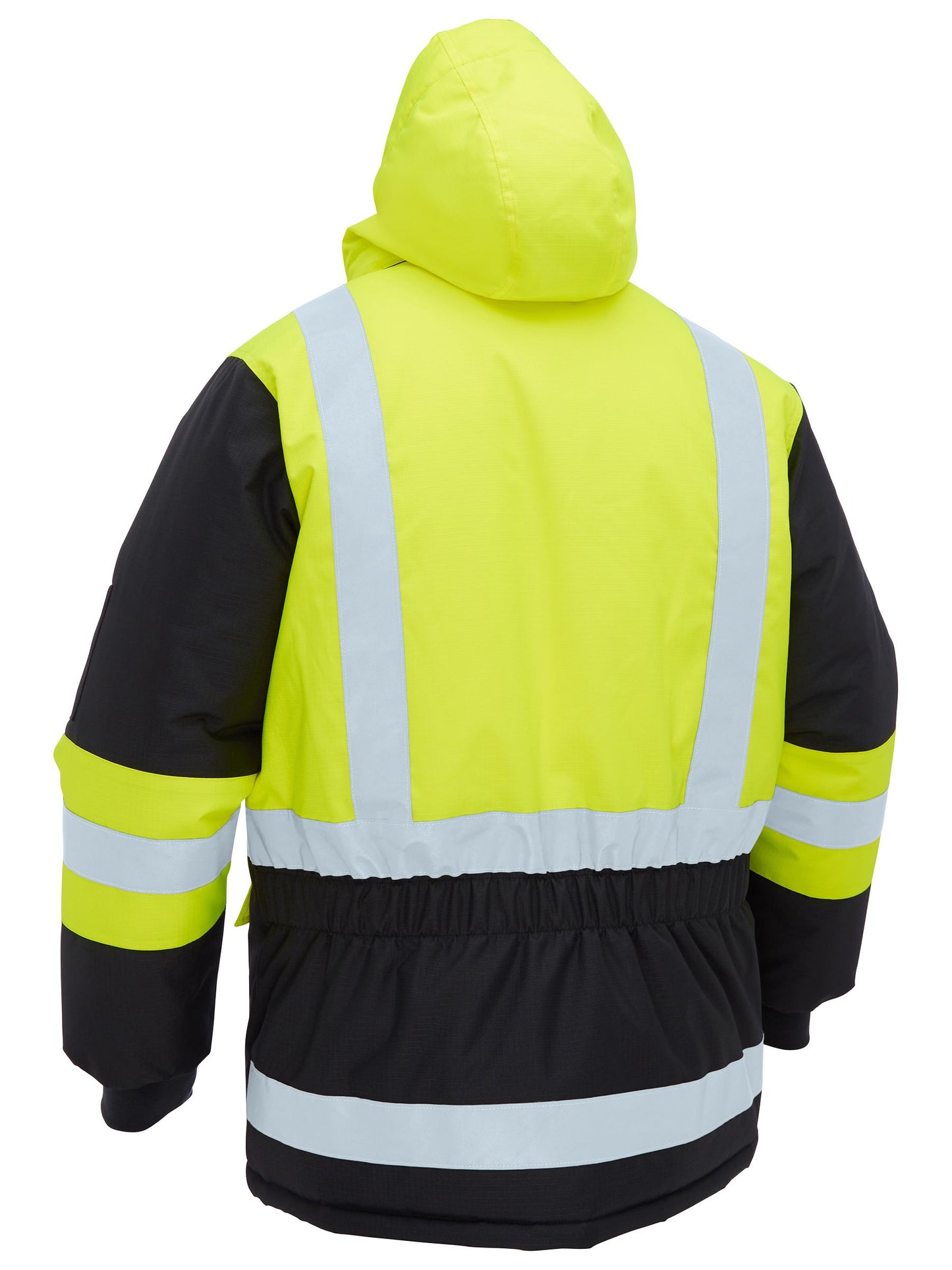 BJ6454HT - H Taped Hi Vis Freezer Hooded Jacket - UNBRANDED