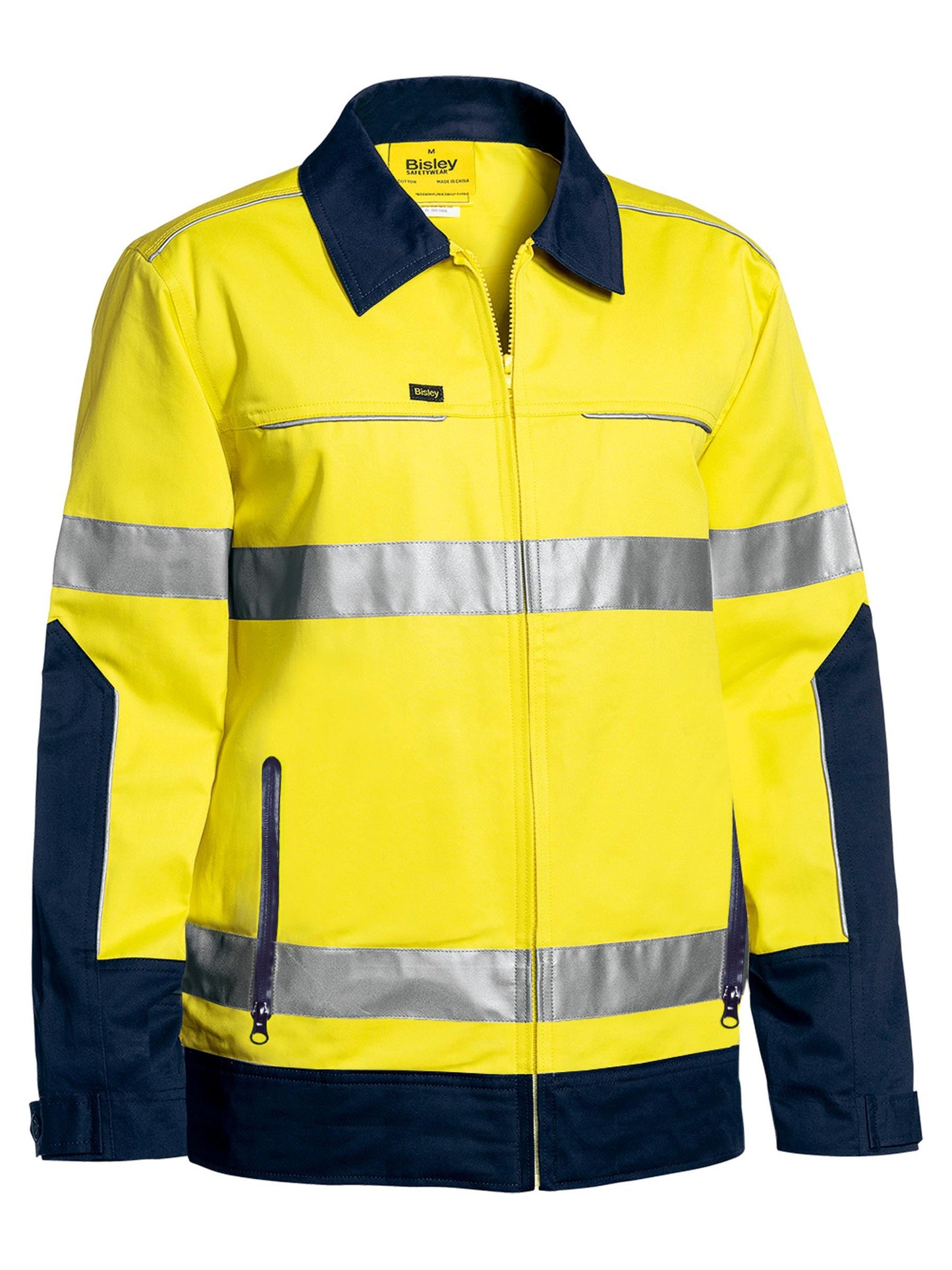 BJ6917T - Taped Hi Vis Drill Jacket with Liquid Repellent finish - UNBRANDED
