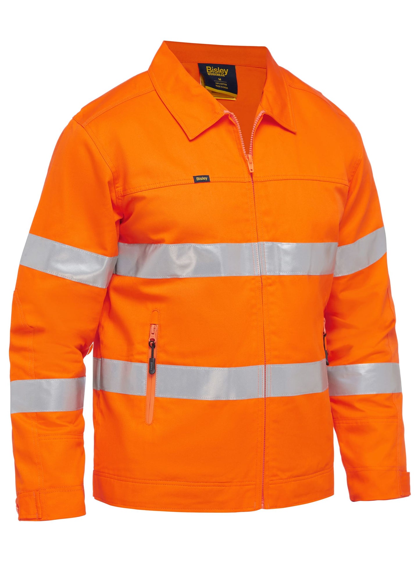 BJ6919T - Taped Hi Vis Drill Jacket with Liquid Repellent Finish - UNBRANDED
