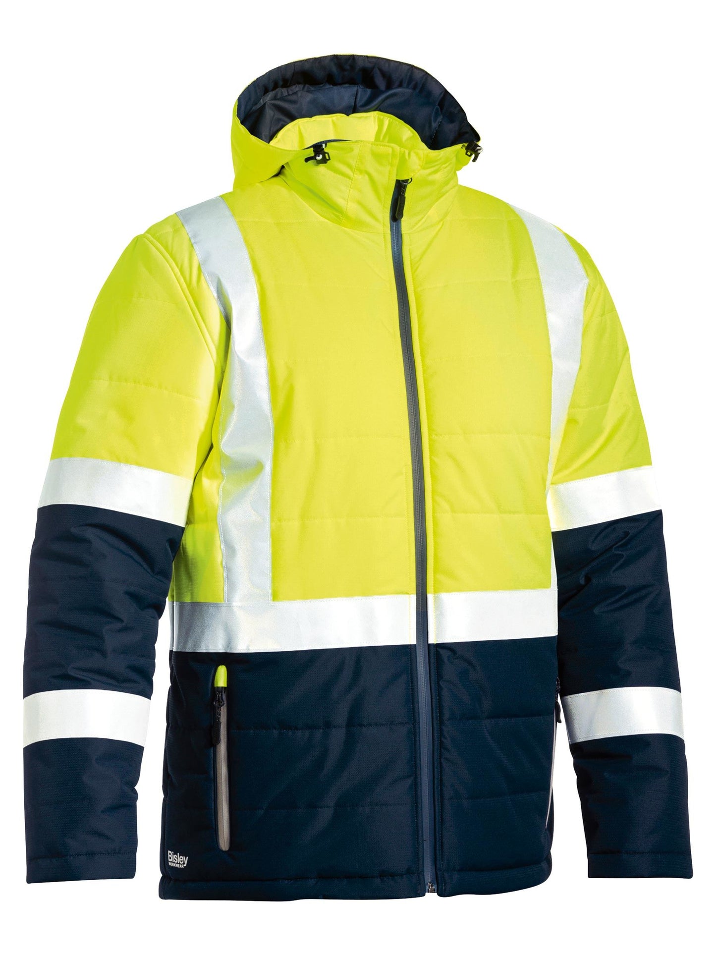 BJ6929HT - Taped Hi Vis Puffer Jacket - UNBRANDED