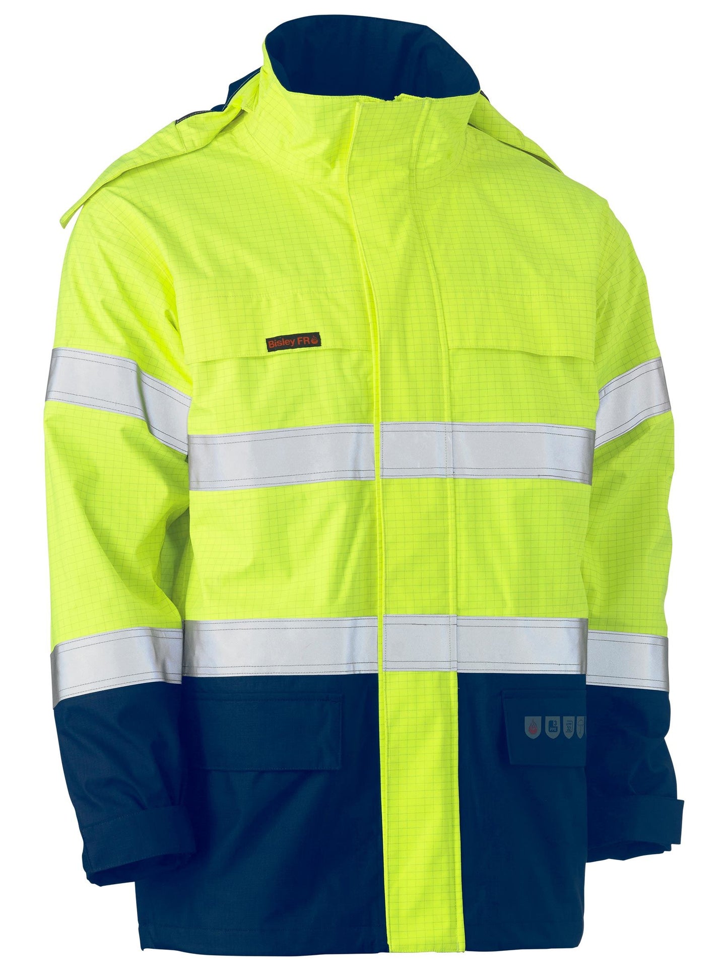 BJ8110T - Taped Hi Vis FR Wet Weather Shell Jacket - UNBRANDED