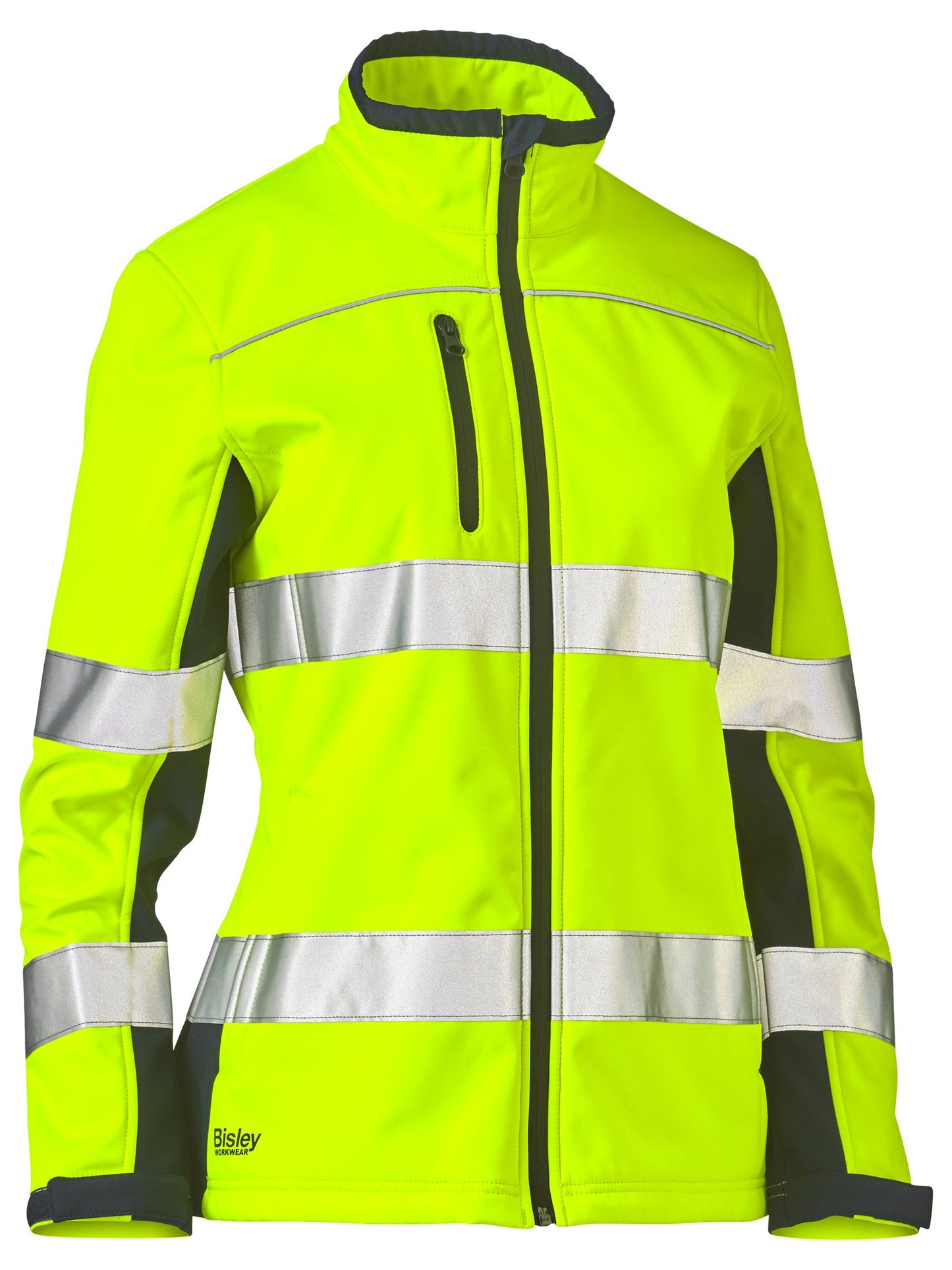 BJL6059T - Women's Taped Two Tone Hi Vis Soft Shell Jacket - UNBRANDED