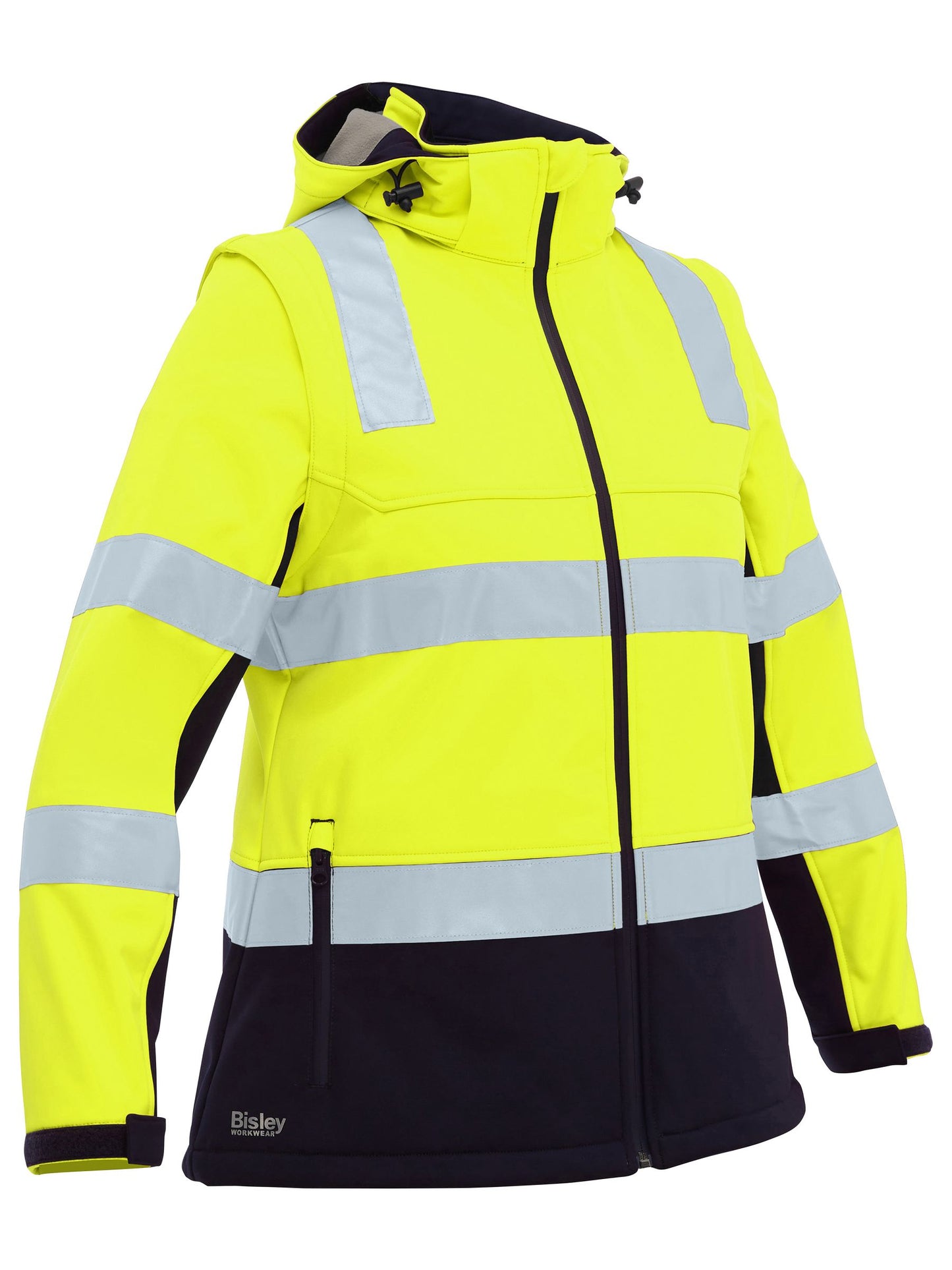 BJL6078T - Women's Taped Two Tone Hi Vis 3-in-1 Soft Shell Jacket - UNBRANDED