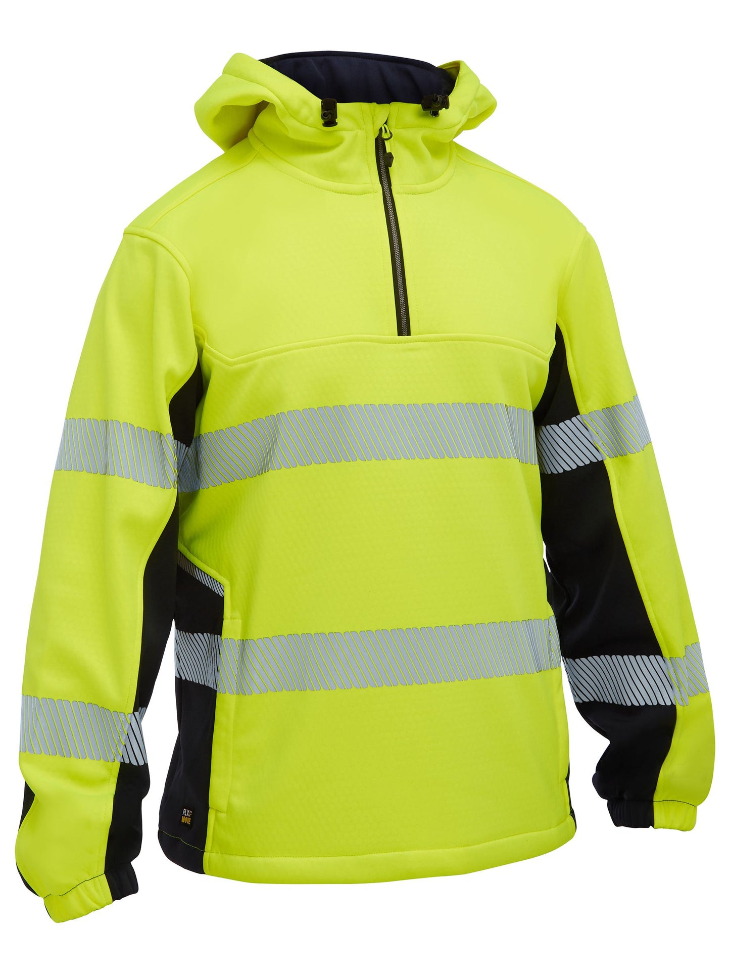 BK6571T - Flx & Move™ Hi Vis Taped Liquid Repellent Fleece Hoodie - UNBRANDED