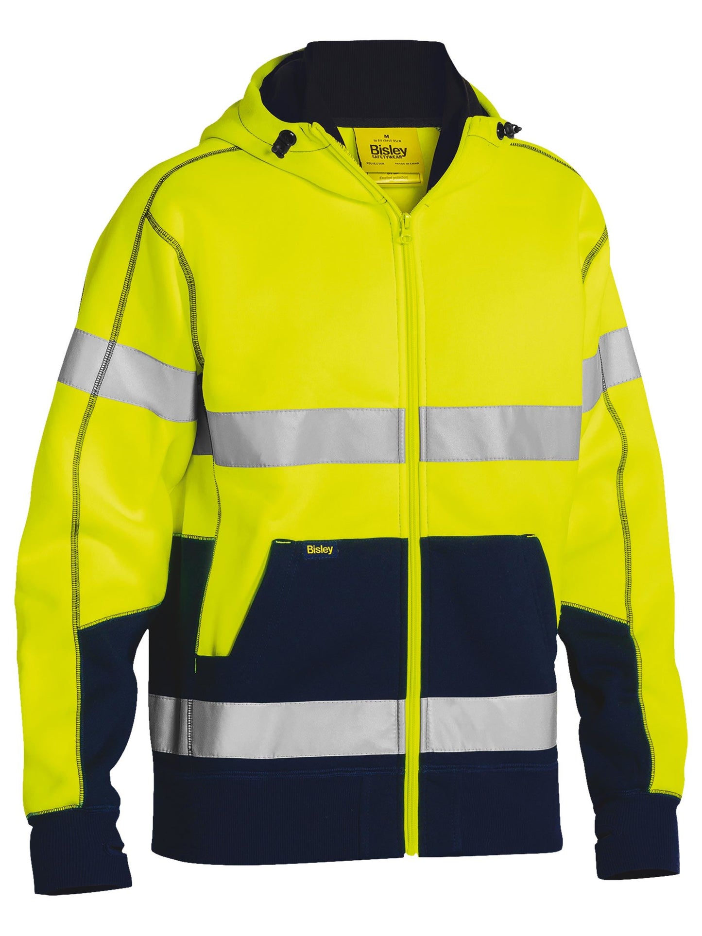 BK6819T - Taped Hi Vis Fleece Hoodie - UNBRANDED