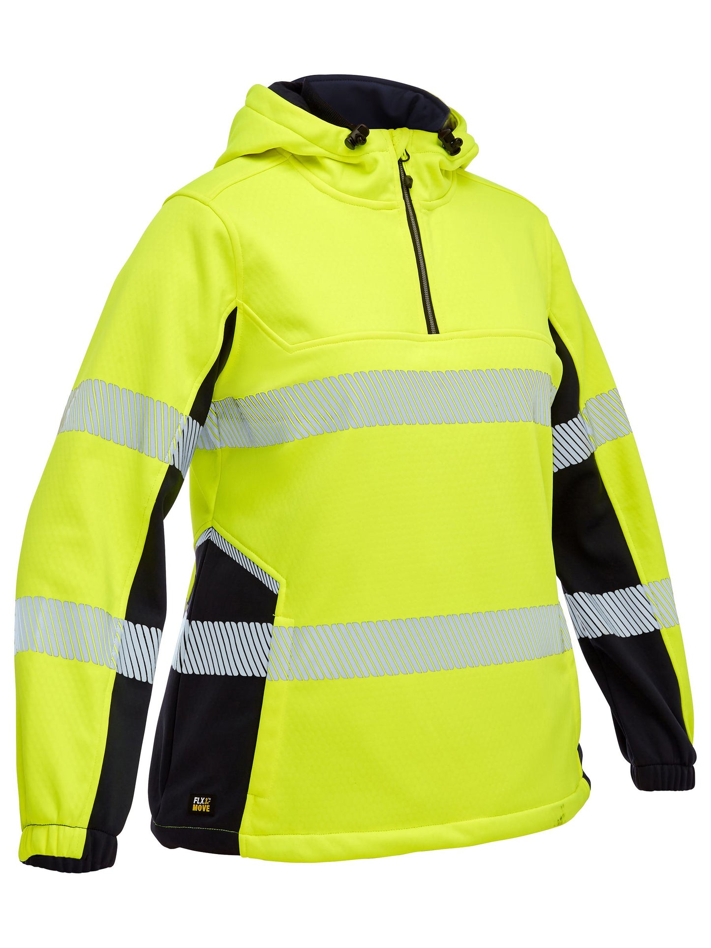 BKL6571T - Women's Flx & Move™ Hi Vis Taped Liquid Repellent Fleece Hoodie - UNBRANDED