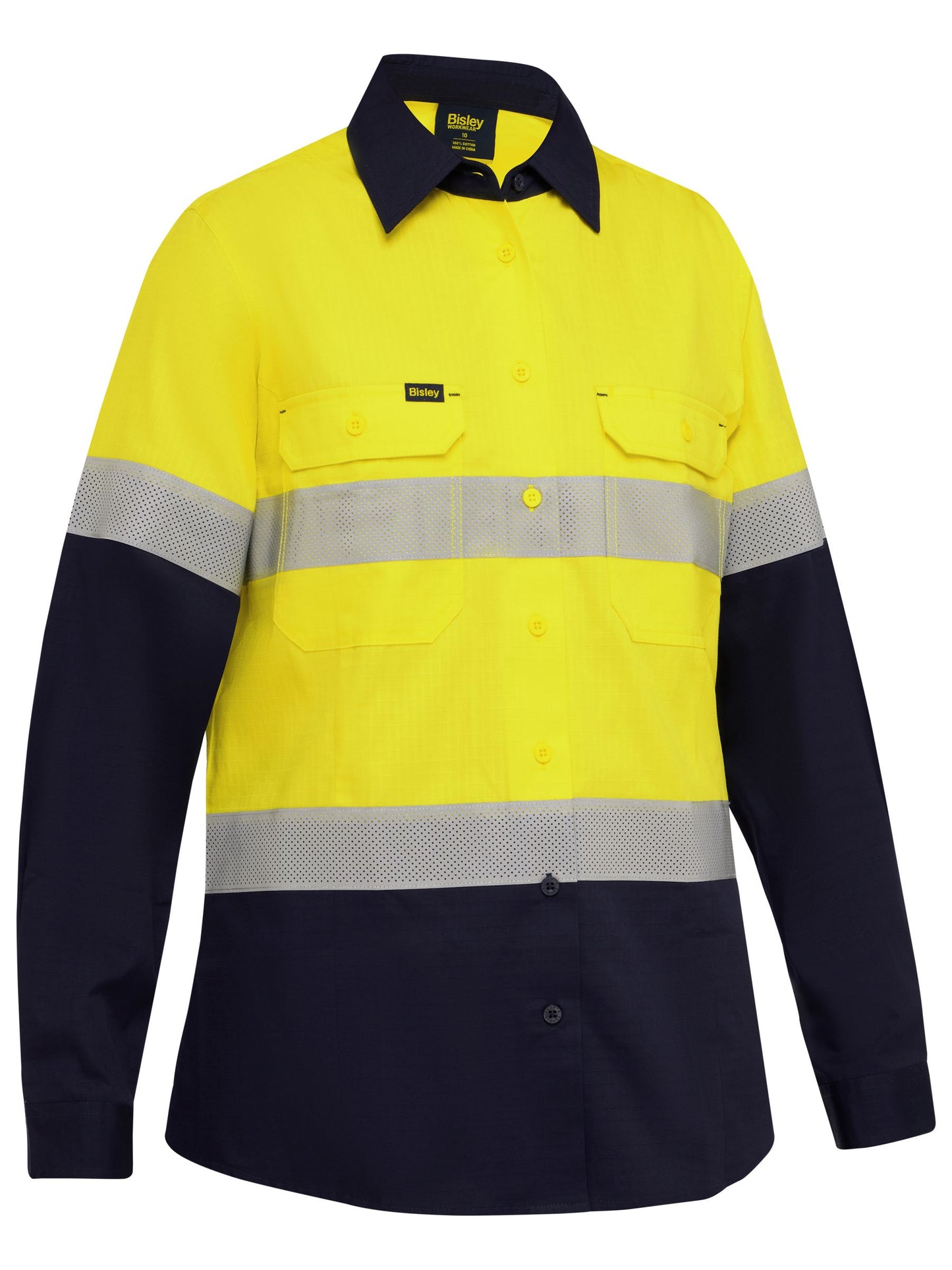 BL6495T - Women's Taped Hi Vis Ripstop Vented Shirt - UNBRANDED