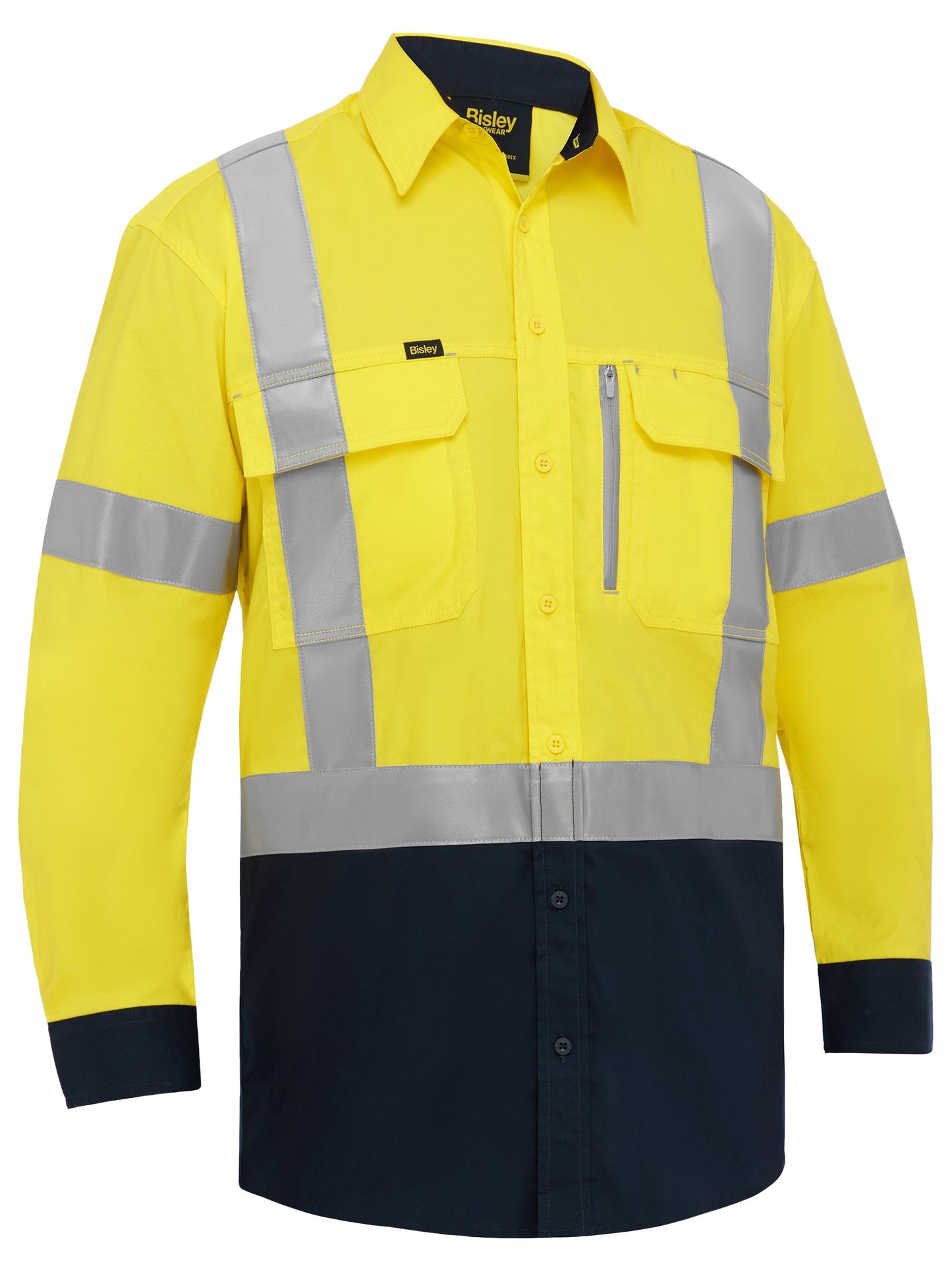 BS6176XT - X Taped Hi Vis Stretch Cotton Shirt - UNBRANDED