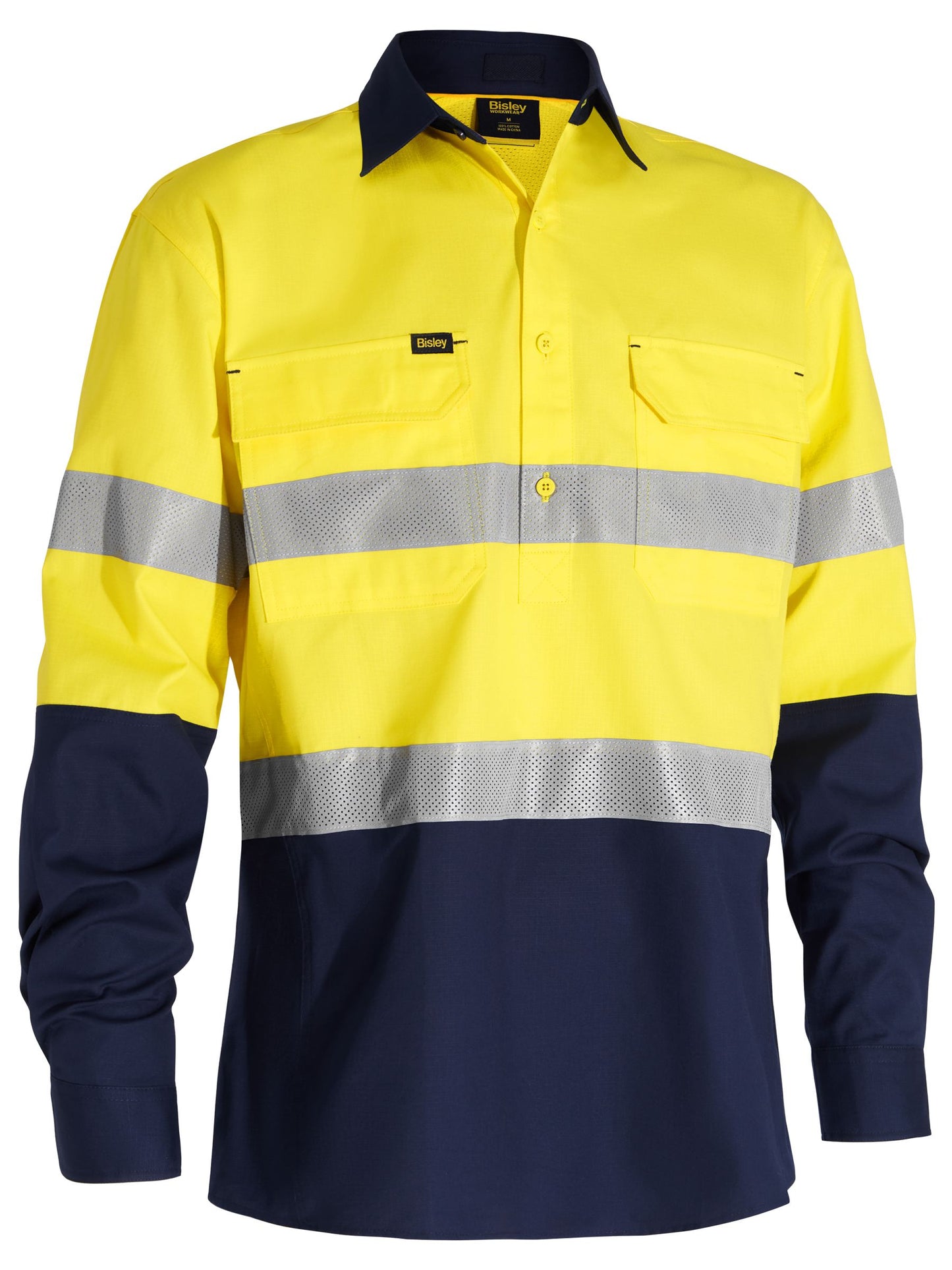 BSC6415T - X Airflow™ Closed Front Taped Hi Vis Ripstop Shirt - UNBRANDED