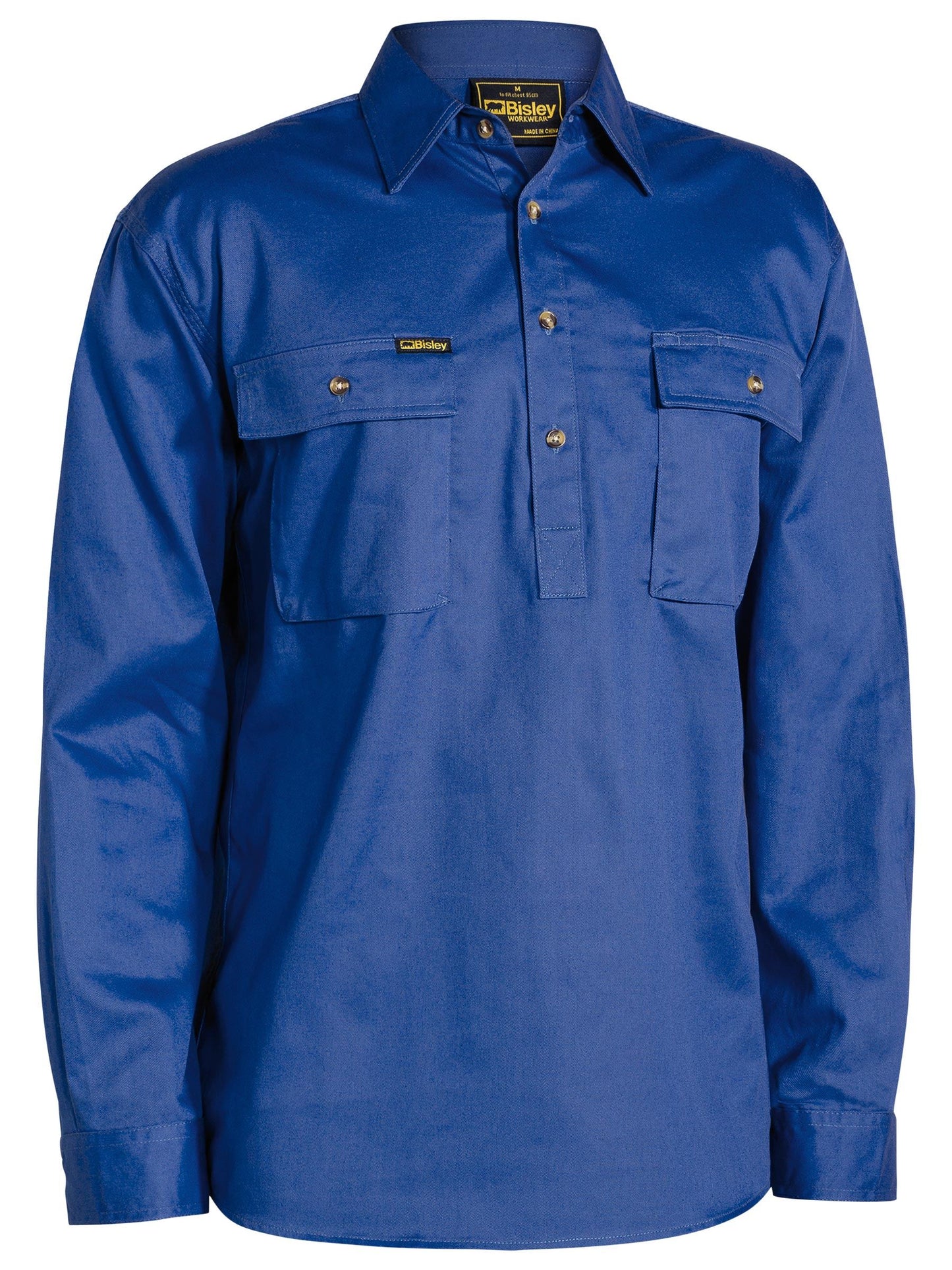 BSC6433 - Closed Front Cotton Drill Shirt - UNBRANDED