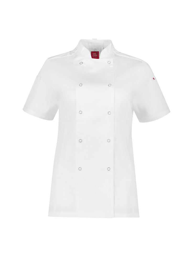 CH232LS - Womens Zest Short Sleeve Chef Jacket - UNBRANDED