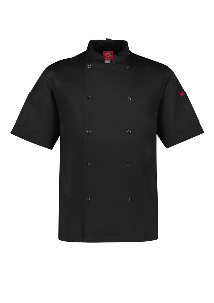 CH232MS - Mens Zest Short Sleeve Chef Jacket - UNBRANDED